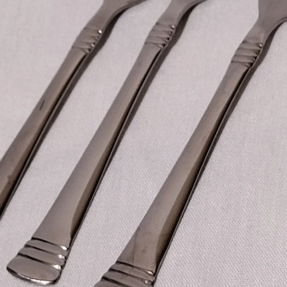 Cambridge Codie Stainless Steel Cocktail Forks Set of 3 Silverware 5 5/8
